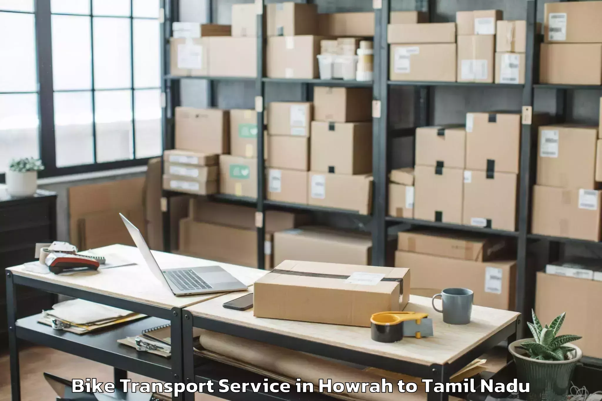 Reliable Howrah to Thiruvadanai Bike Transport